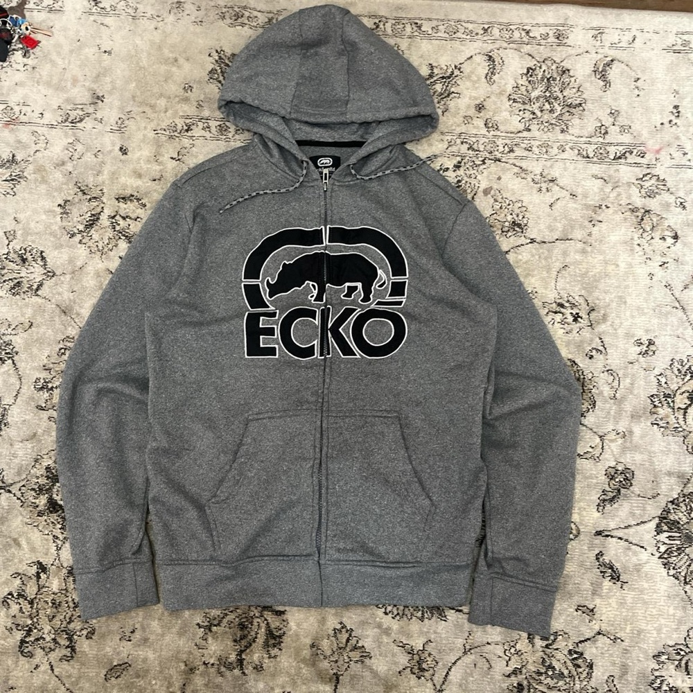 Ecko Unlimited Heather Gray Fleece Jacket